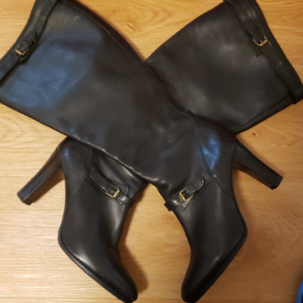 J. Crew Black Heeled Boots